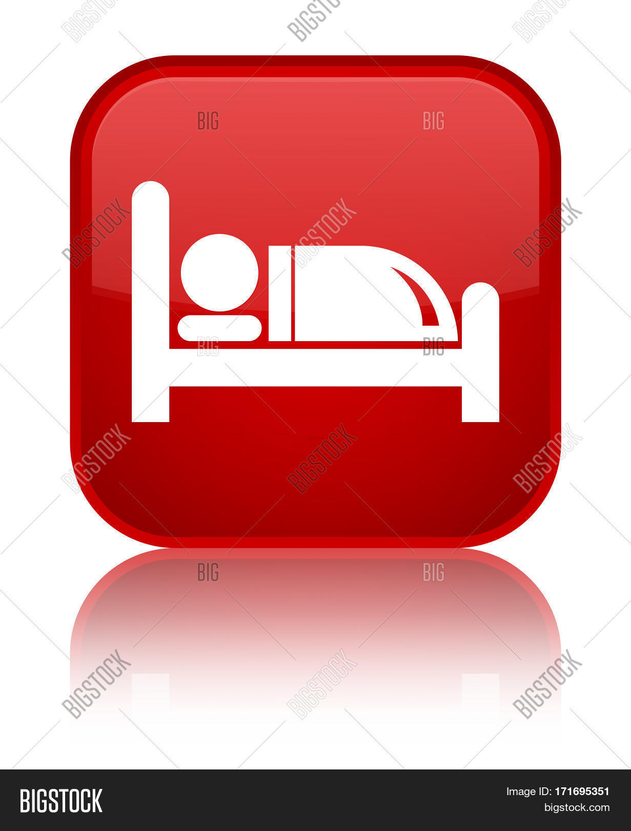Hotel Bed Icon Shiny Red Square Button Image 1231x1620 Hotel Bed Icon Shiny Red Square Button Image