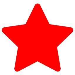 256x256 Free Red Rating Star Icon