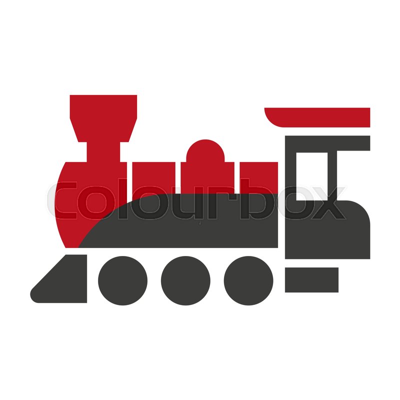 800x800 Old Style Steam Engine Locomotive Icon Stock Vector Colourbox