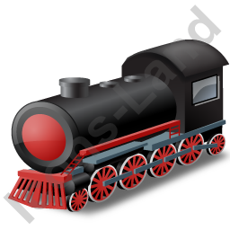 256x256 Steam Locomotive Red Icon, Pngico Icons