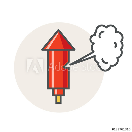 500x500 Old Factory Steam Whistle Vector Red Horn Icon Flat Style Design