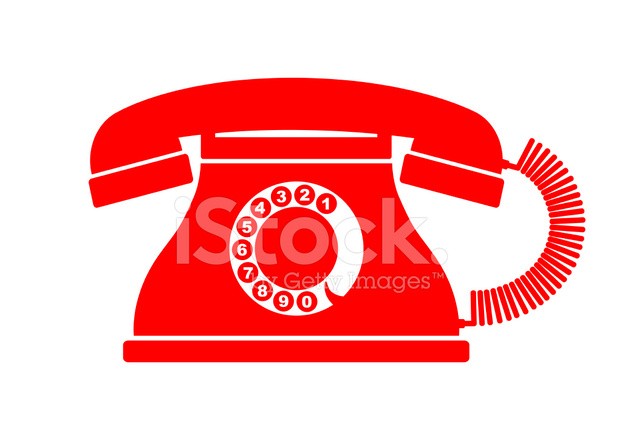 622x440 Red Telephone Icon Stock Vector