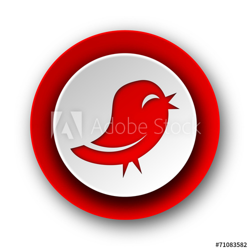 Twitter Red Modern Web Icon On White Background 500x500 Twitter Red Modern Web Icon On White Background