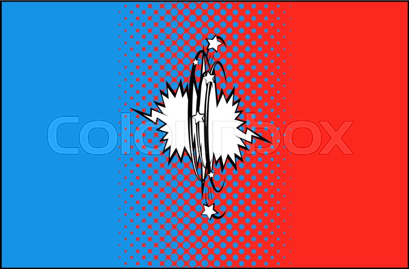 800x525 Pop Art With Halftone Blue And Red Stock Vector Colourbox