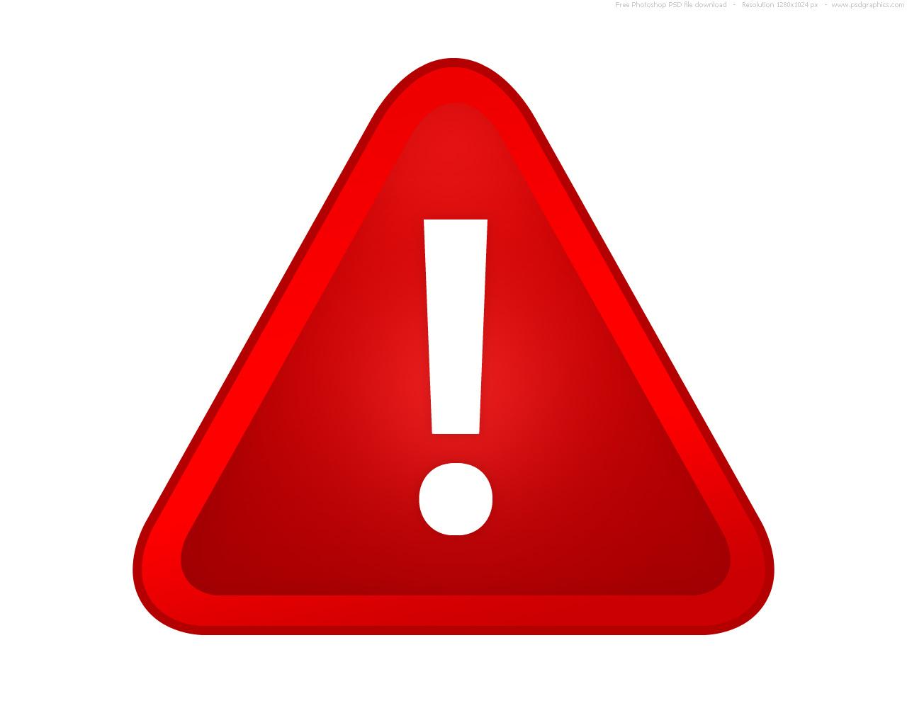 1280x1024 Red Warning Icon