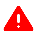 128x128 Red Warning Icon