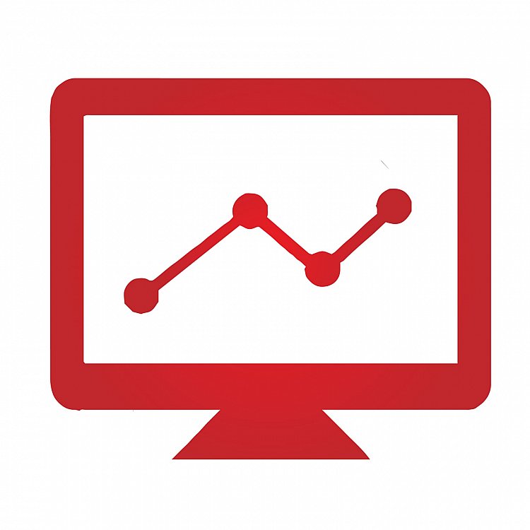 750x750 Icon Showing Website Traffic In The Color Red