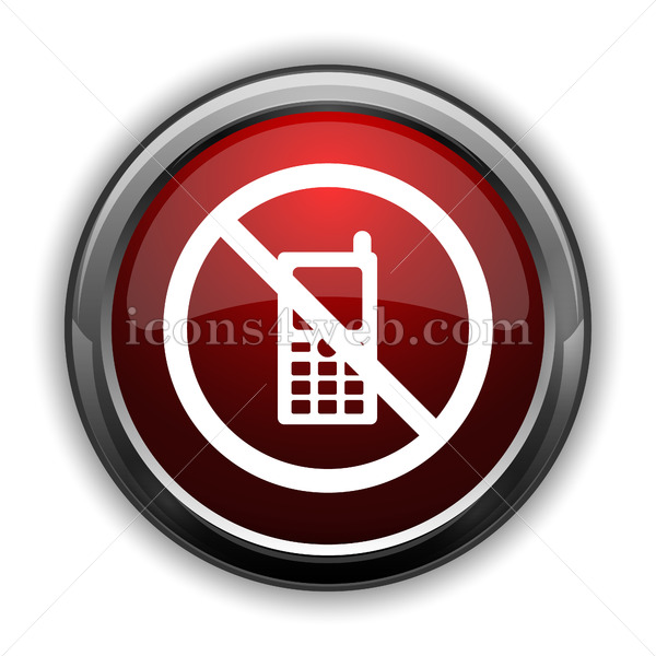 600x600 Mobile Phone Restricted Icon Red Web Icon With Shaddow
