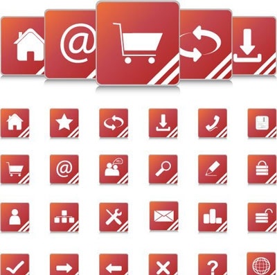 400x397 Red Internet Icons And Website Buttons Free Vector In Encapsulated