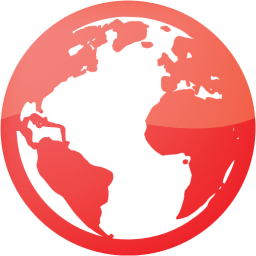 256x256 Web Red Globe Icon
