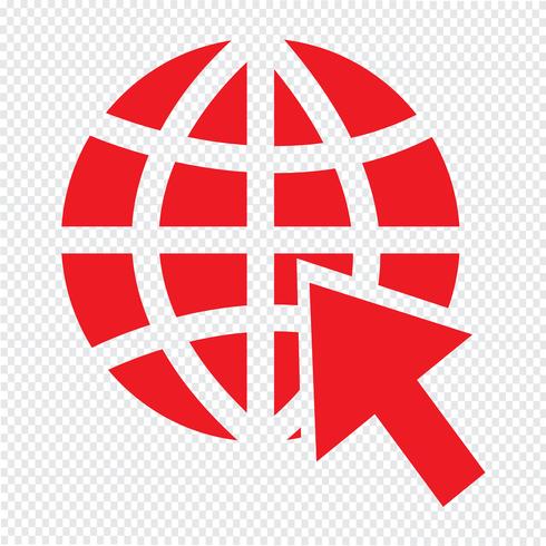 490x490 Go To Website Internet Icon Vector Illustration