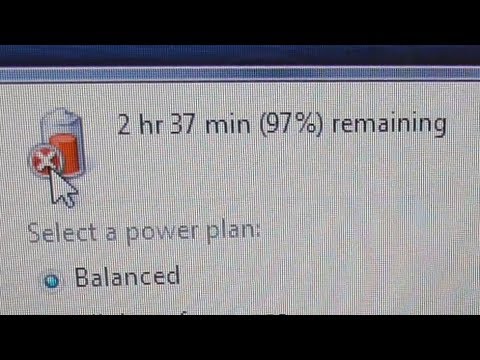 480x360 Red X On The Laptop Battery Icon