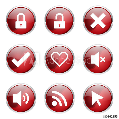 Seo Internet Sign Red Vector Button Icon Design Set 500x500 Seo Internet Sign Red Vector Button Icon Design Set