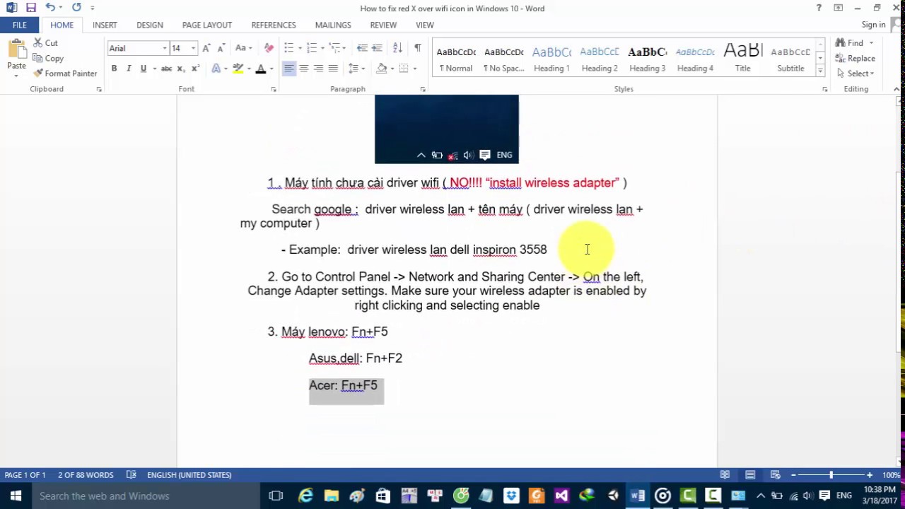 1280x720 How To Fix Red X Over Wifi Icon In Windows