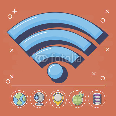 400x400 Wifi Symbol With Innovation And Technology Related Icons Around
