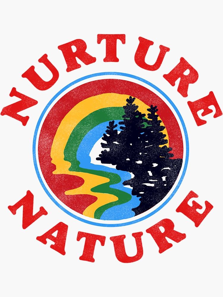 750x1000 Nurture Nature Vintage Environmentalist Design Sticker Phone