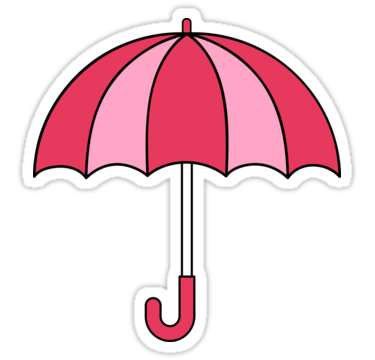375x360 Cute Umbrella Sticker' Sticker