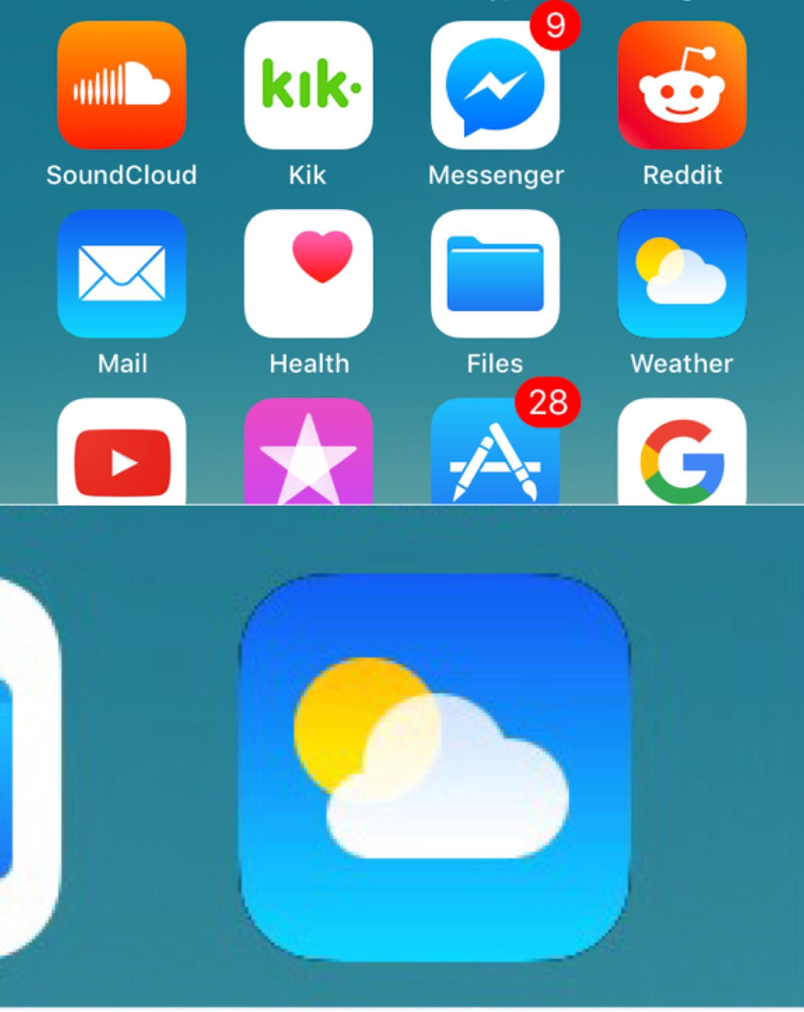 1628x2048 Bugs Weather App Icon Has Black Edges Looks Like It's A Fake