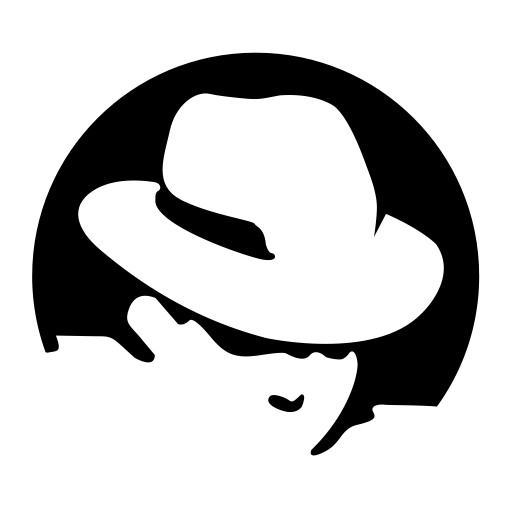 512x512 Black Red Hat Logo