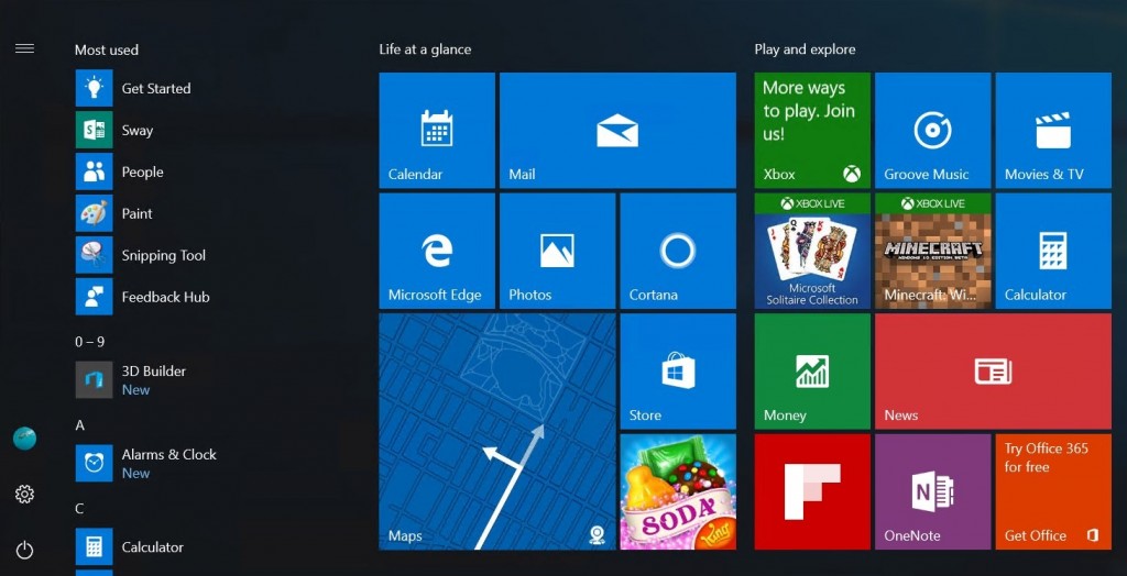 1024x524 New Windows Start Menu In Photos
