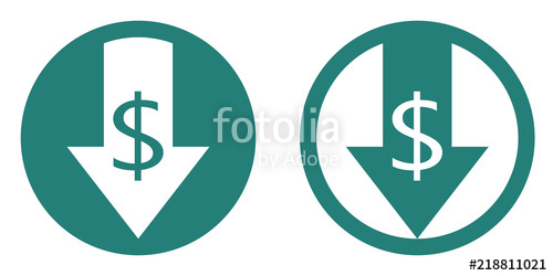 500x250 Cost Reduce Vector Icon Stock Image And Royalty Free Vector