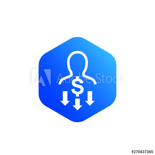 500x500 Reduce Labor Cost Vector Icon