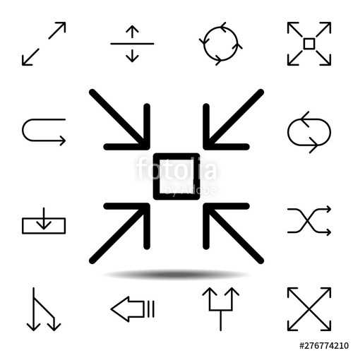 500x500 Reduce Icon Simple Thin Line, Outline Vector Element Of Arrow