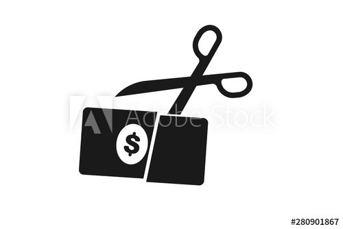500x334 Modern Cost Cutting Or Reduce Icons, Tax Reduce Icon