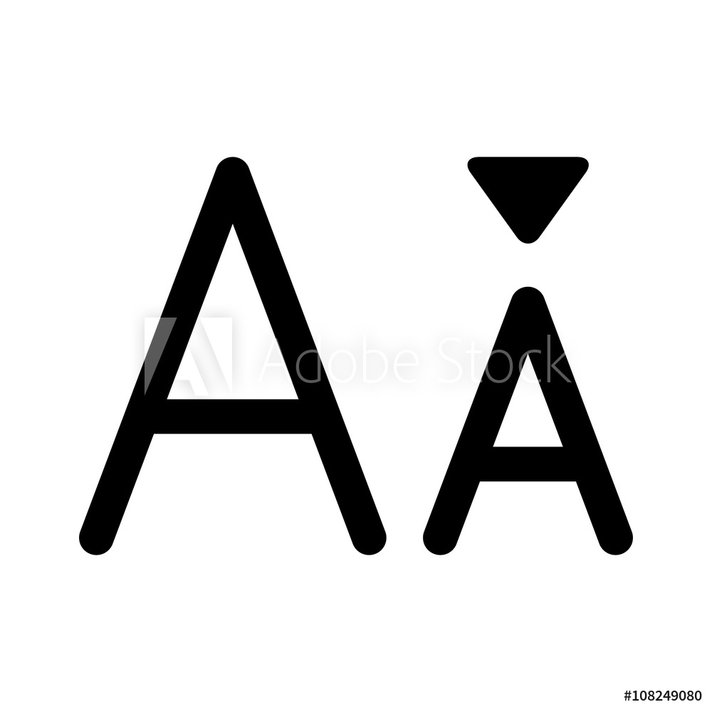 1000x1000 Photo Art Print Decrease Or Reduce Font Typeface Size Line Art