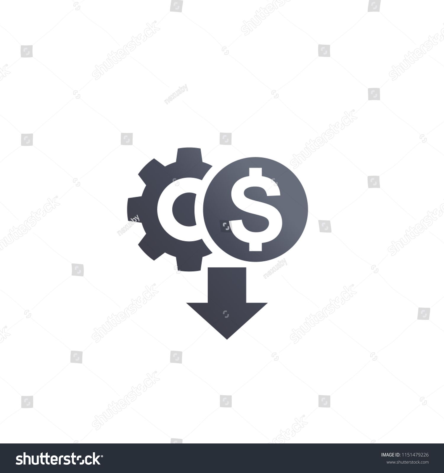 1500x1600 Cost Reduction Icon Cost Reduction Icon Abstract Finance
