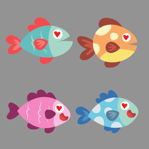 490x490 Funny Fish Vector Characters Colorful Coral Reef Tropical Fish
