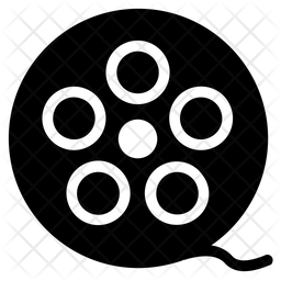 256x256 Film Reel Icon Of Glyph Style