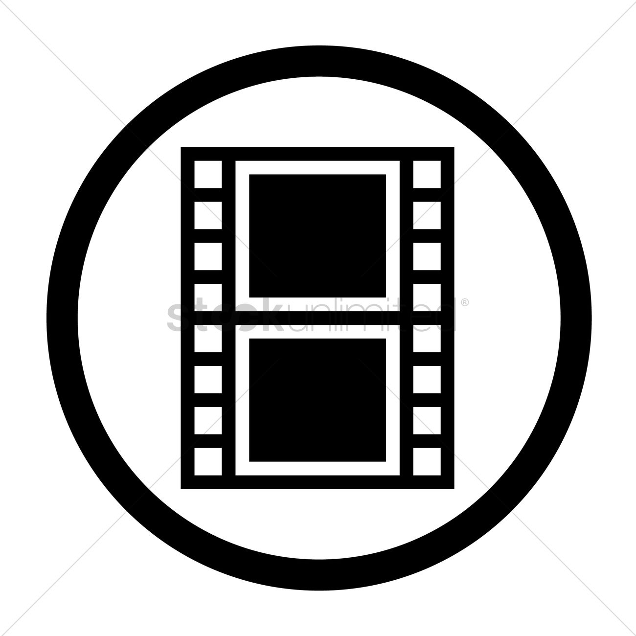 1300x1300 Film Reel Icon Vector Image