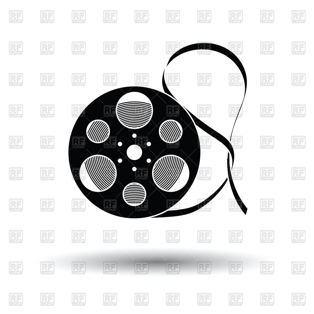 1200x1200 Movie Reel Icon With Shadow Design Vector Image Of Icons
