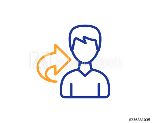 500x405 Share Refer Line Icon User Or Businessman Person Sign Male