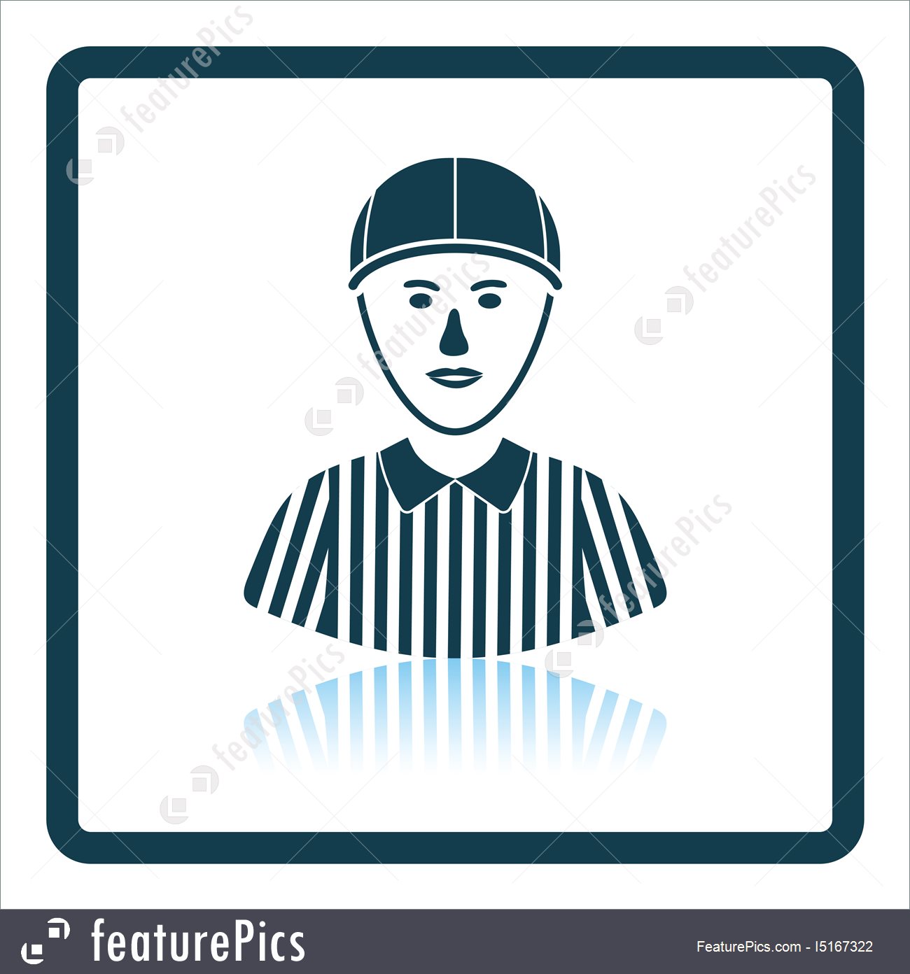 1300x1392 American Football Referee Icon Stock Illustration