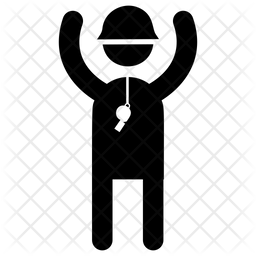 256x256 Referee Icon Of Glyph Style