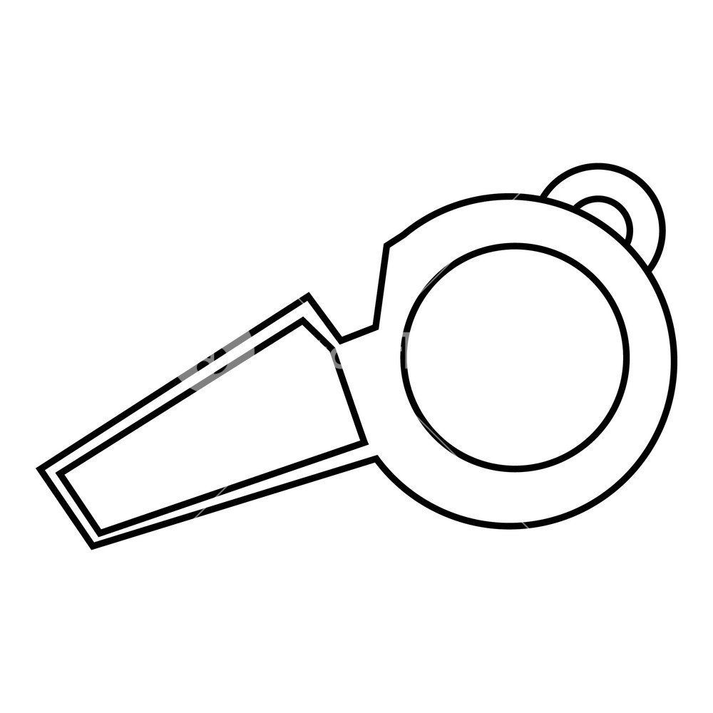 1000x1000 Whistle Of Referee Icon Outline Illustration Of Whistle