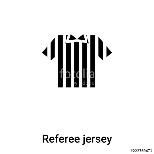 500x500 Referee Jersey Icon Vector Isolated On White Background, Logo