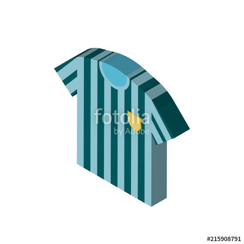 500x500 Referee Jersey Isometric Right Top View Icon Stock Image
