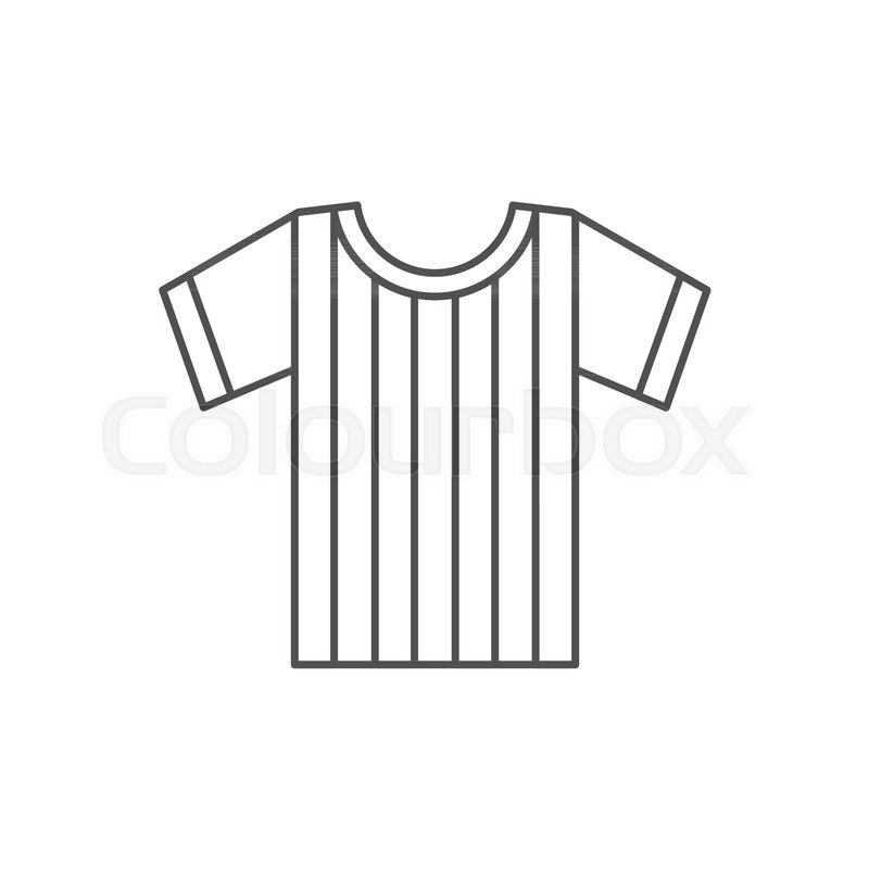 800x800 Referee Shirt Icon Outline Stock Vector Colourbox