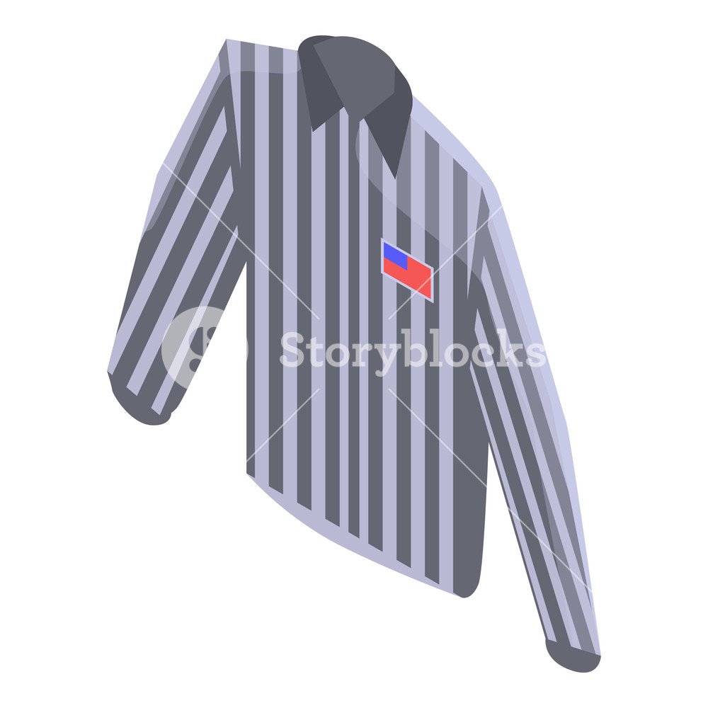 1000x1000 Referee Striped Shirt Icon Isometric Of Referee Striped Shirt