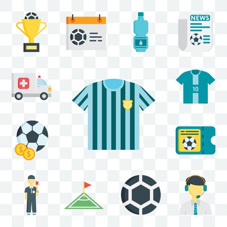 450x450 Set Of Transparent Editable Icons Such As Referee Jersey