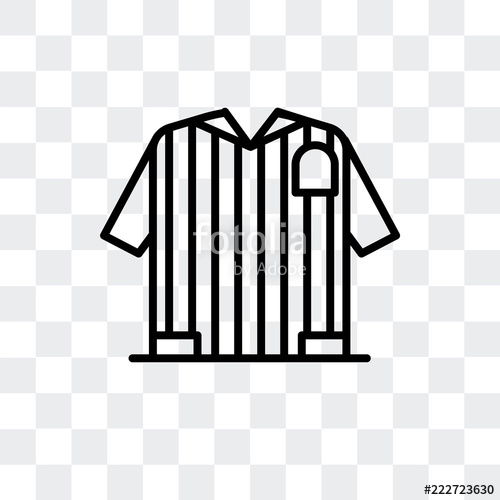 500x500 Referee Jersey Icon Isolated On Transparent Background Modern