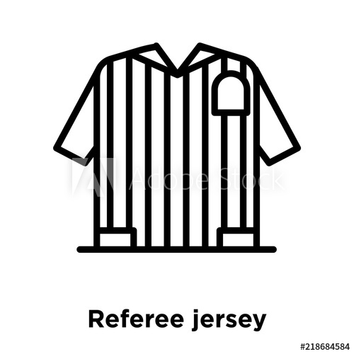 500x500 Referee Jersey Icon Isolated On White Background Modern