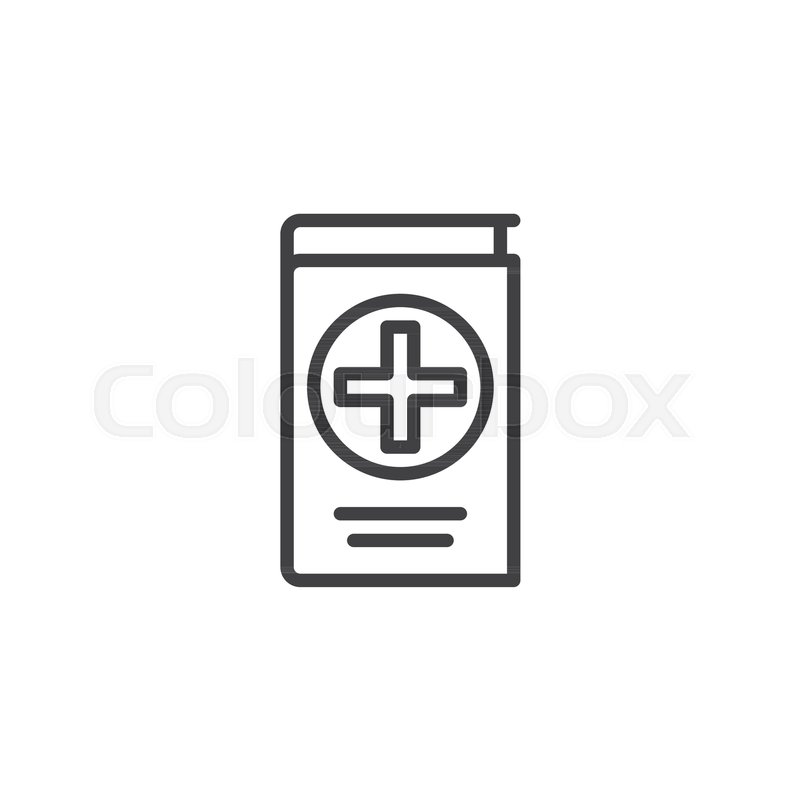 800x800 Medical Reference Book Line Icon, Stock Vector Colourbox