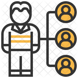 256x256 Referral Icon Of Colored Outline Style