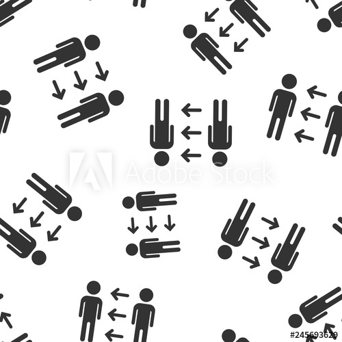 500x500 People Referral Icon Seamless Pattern Background Business