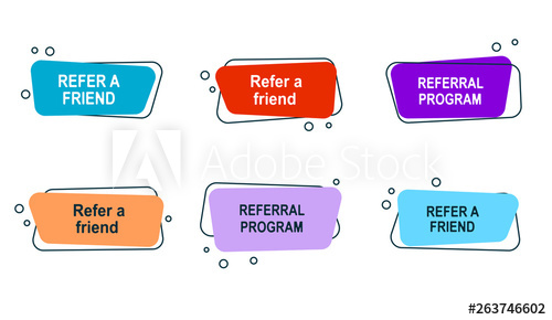 500x290 Refer Friend Badges Referral Program Badge,marketing Sticker
