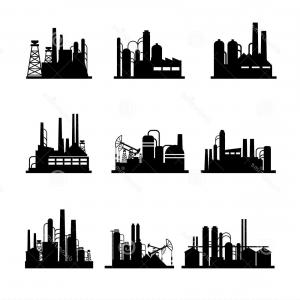 300x300 Stock Illustration Oil Refinery Oil Processing Plant Icons